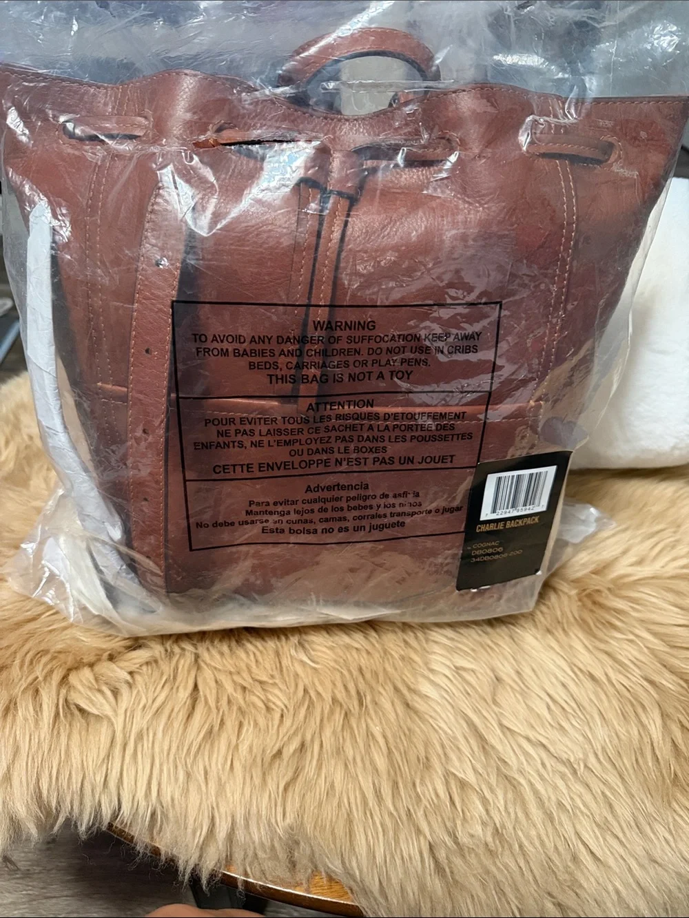 Frye Charlie Backpack in Cognac Leather, NIP NWT